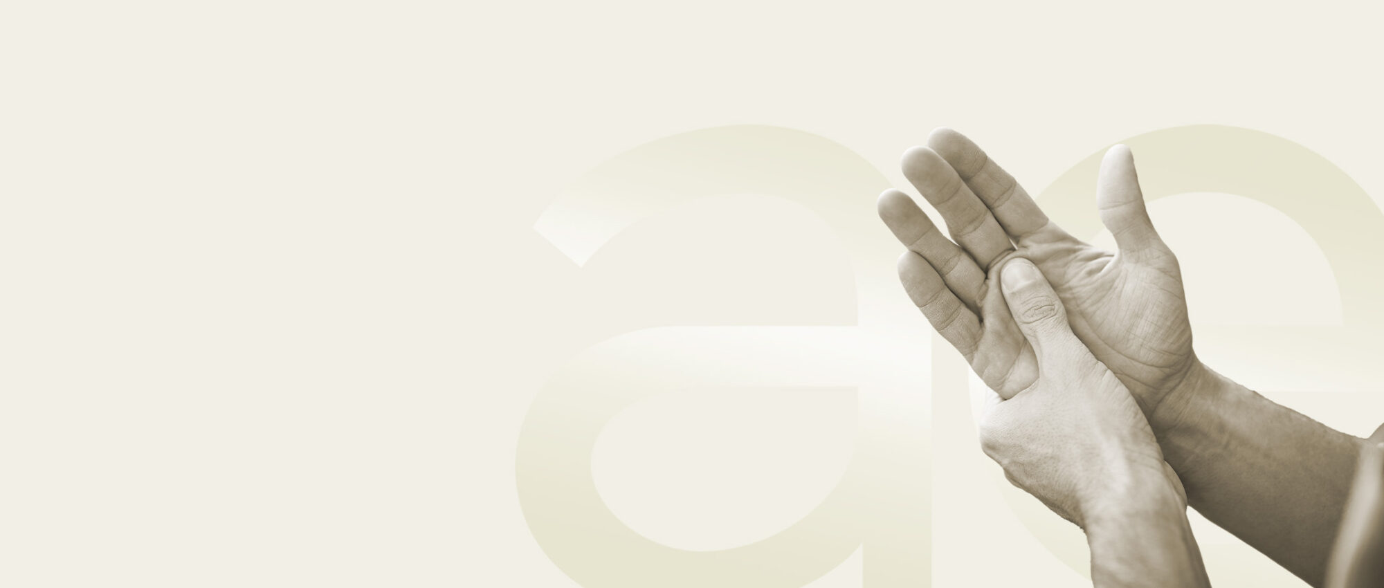 Männliche Hände, symbolisieren Behandlung der Dupuytren Kontraktur in Tübingen